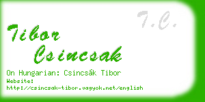 tibor csincsak business card